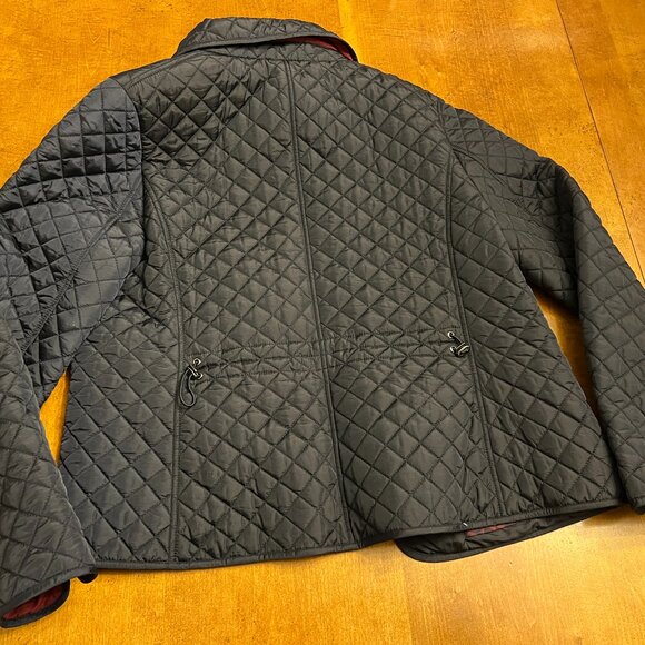 Hobbs London Quilt Quilted Coat Jacket Blue navy 12 large pocket silver zipper - Picture 8 of 14